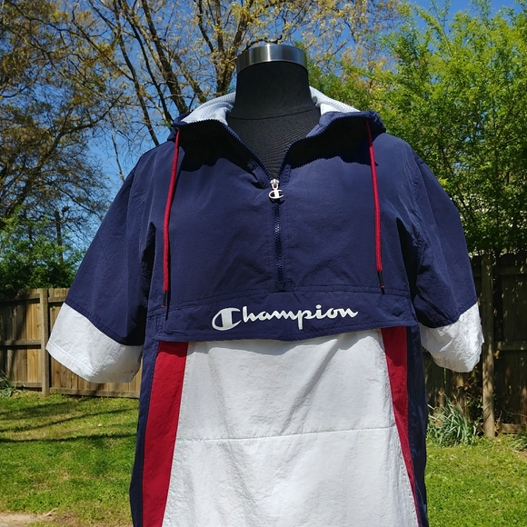 Champion Other - CHAMPION SHORTSLEEVED HALF-ZIP HOODIE
